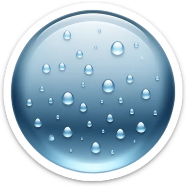 a close-up of a glass surface covered with small water droplets and light fog, as if from steam or humidity — some droplets sliding down slowly — soft reflections and blurred transparency give a realistic misty look — clean, glossy design with gentle lighting sticker