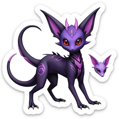 Salandit-Noivern-Espeon-Hybrid (Full body) sticker