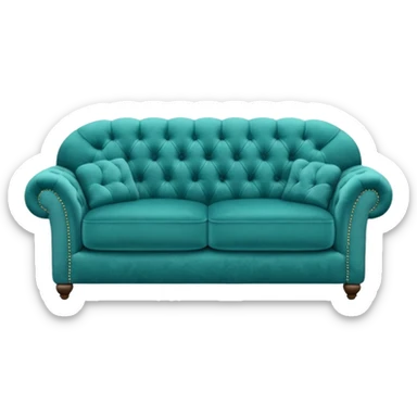 Teal couch sticker