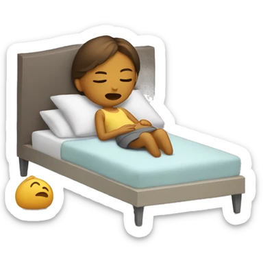 chica dormida sticker