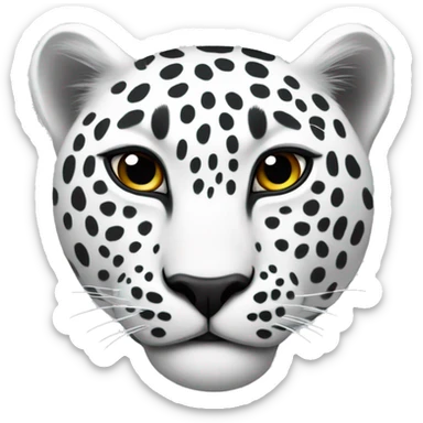  The “White Leopard” sticker set shows a heart sticker