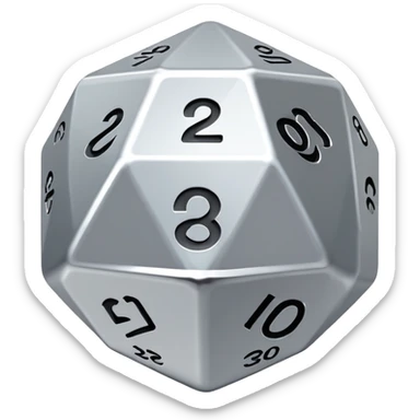 Dnd cube D20 sticker