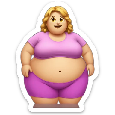 obese-woman-big-belly sticker