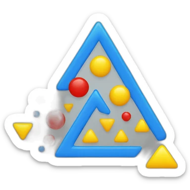 triangle-with-blue-yellow-red-color sticker