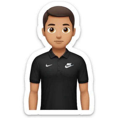 Hombre con cuellito nike sticker