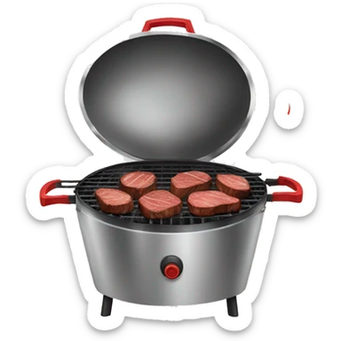 Bbq with steaks sticker