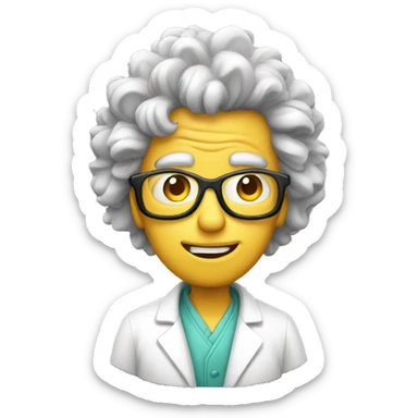 mad scientist sticker