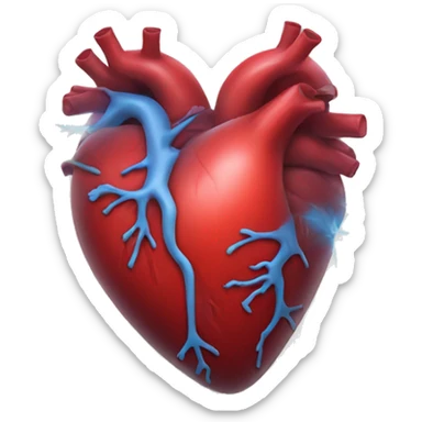 Heart beating out of chest sticker