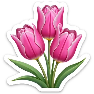 Tulipanes rosados sticker