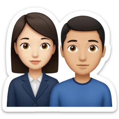 half british on the left said, half asian on the right side sticker