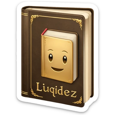 genera un libro que en la portada diga " liquidez" sticker