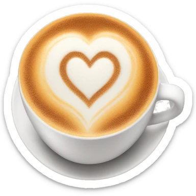 a cappuccino with a heart foam sticker