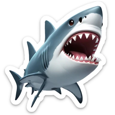 shark with a gun sticker