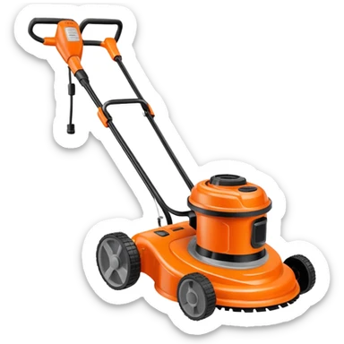 Echo lawn trimmer with  orange  sticker