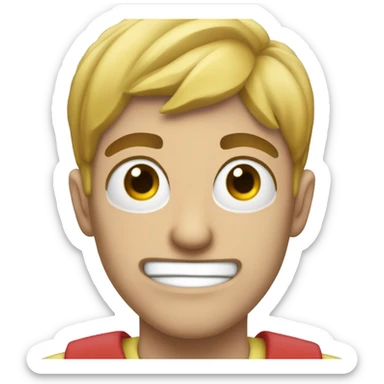 Persona con cara de asco mirando mal a otra persona sticker