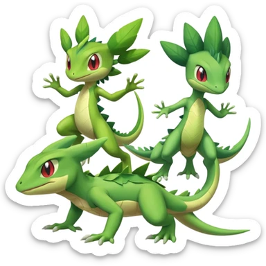  Treecko-Sceptile-Celebi full body sticker