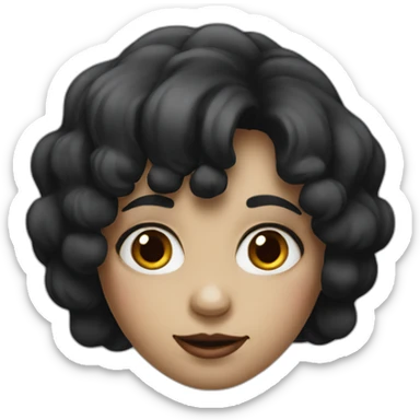 A girl clown with black hair sticker