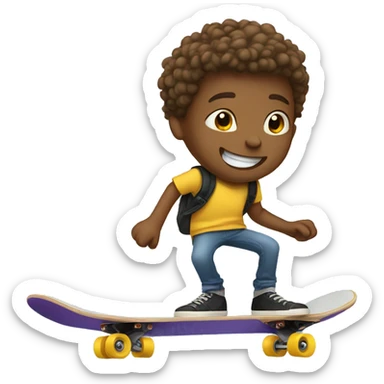 brother that riding a skateboard shakaing sticker