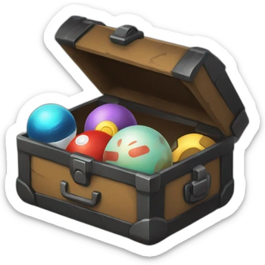 Pokemon Game LootCase Black Color Rich Treasure Legendary Epic Pokeballs and Pokemons Inside sticker