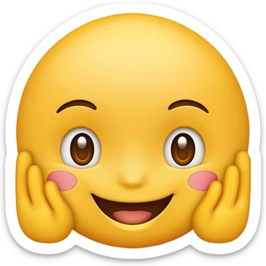 cutesy emoji face  sticker