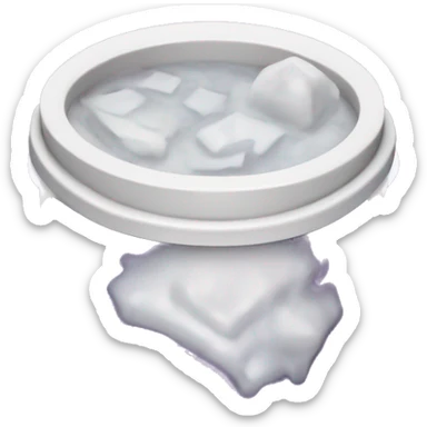 Double styrofoam cup with purple juice and ice in it sticker