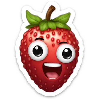 a talking berry which is red and singing sticker