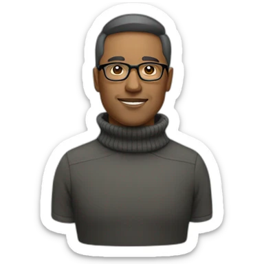 architect wearing turtleneck and glasses sticker