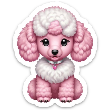 Pink Disney poodle sticker