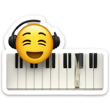 Vibing to music sticker