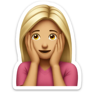 Embarrassed girl sticker