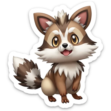  Zigzagoon-Furret-Rockruff-Hybrid (Full body) sticker