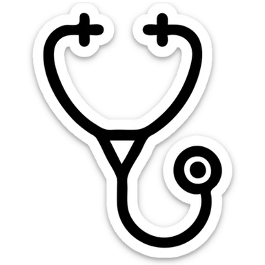 medical doctor with stethoscope sticker