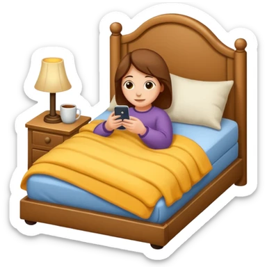 Snuggle in bed sticker