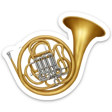 French horn sticker