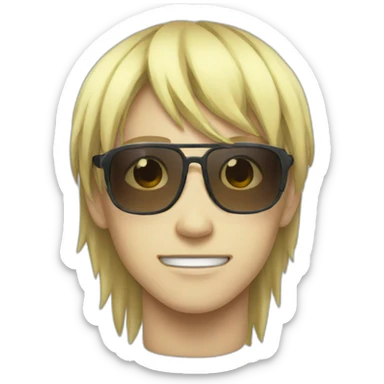 Cool anime head  sticker