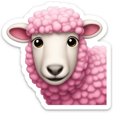 pink sheep sticker