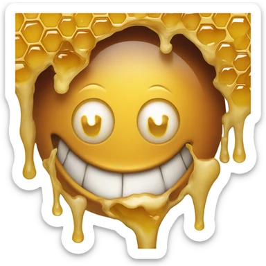 emoji face vomiting honey sticker