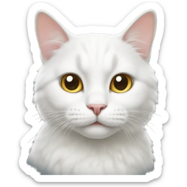 white cat sticker