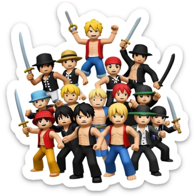 One piece vs rivals from roblox sticker