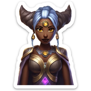 "Technomancy is the use of magic or mystical powers to control and manipulate technology” + "It's kind of like cyberpunk magic or how in some games, characters hack into systems using magic." 🖥️⚡🧙‍♂️ Make a ancient vampire technomancy goddess sticker