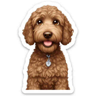 brown hair guy brown hair girl toy labradoodle sticker