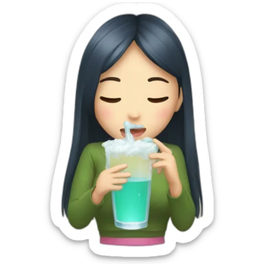 Hina drinking sticker