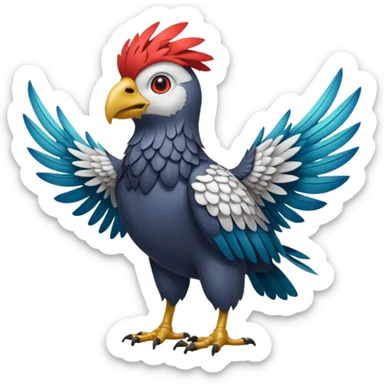 Braviary-Fakémon-hybrid-creature (full body)  sticker