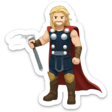 Thor thunder and love sticker