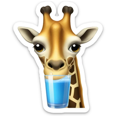 Girafe drinking  sticker