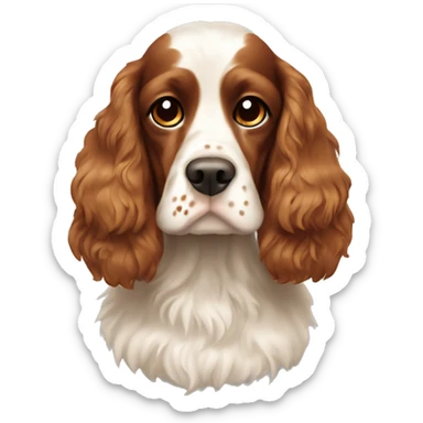 Cocka spaniel with brown and small ginger patches sticker