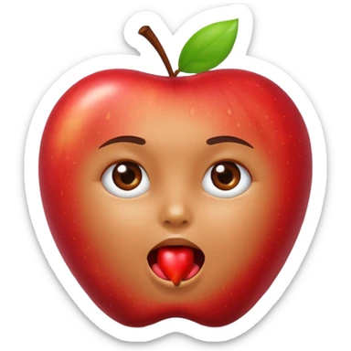 android eating apple sticker