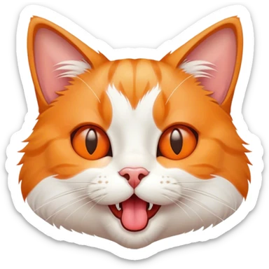 cat with tongue out sticker
