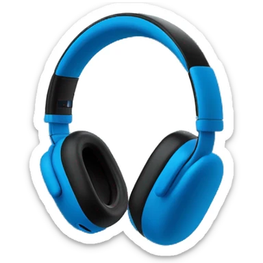 Headset AirPods Max blue on black background  sticker