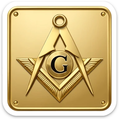 O simbolo da Maçonaria. O esquadro e compasso com a letra G no centro sticker